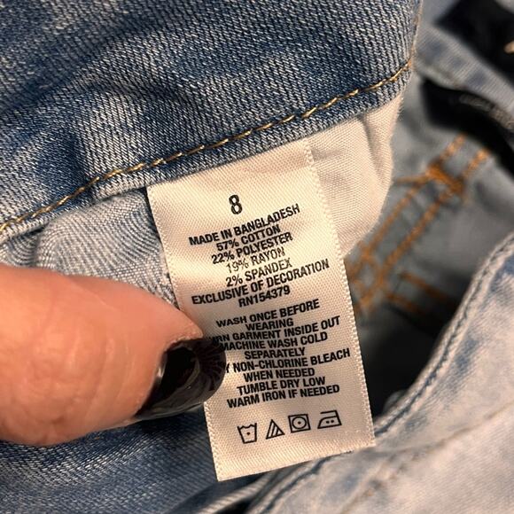 Aeropostale High Rise Curvy Midi Shorts 3” Sz 8 - Picture 7 of 9